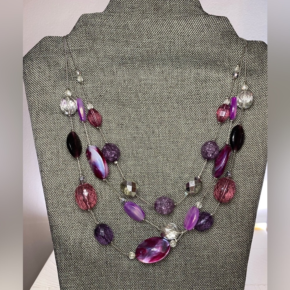 NY&Co Purple Stone Necklace